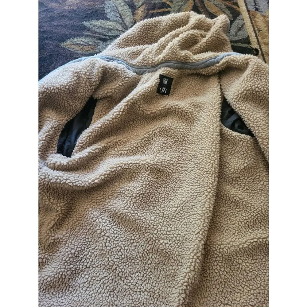 NFL X Darius Rucker Coat Men's XL Black Canvas Sherpa Lined Hooded Steelers
